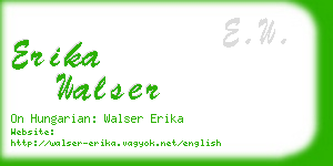 erika walser business card